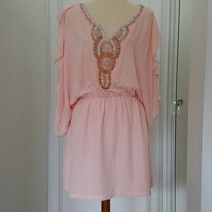 Venus Pale Pink Beaded Dress